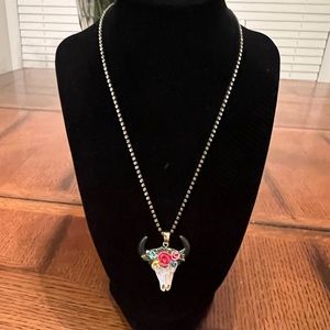 Cow Skull Necklace.